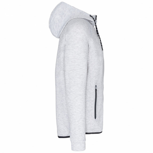 Ash Heather - Side - Proact Mens Performance Hooded Jacket