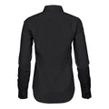 Black - Back - Tee Jays Womens-Ladies Stretch Luxury Long Sleeve Poplin Shirt