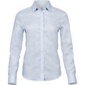Light Blue - Front - Tee Jays Womens-Ladies Stretch Luxury Long Sleeve Poplin Shirt