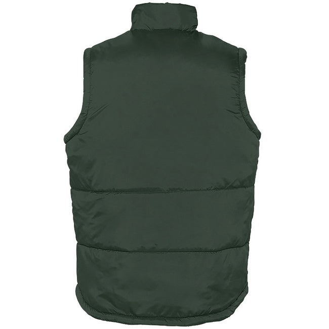 Forest Green - Back - SOLS Warm Unisex Padded Bodywarmer Jacket