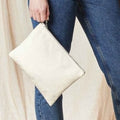 Natural-Natural - Back - Westford Mill Canvas Wristlet Pouch