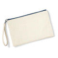 Natural-Navy - Back - Westford Mill Canvas Wristlet Pouch