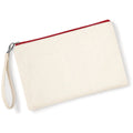 Natural-Red - Back - Westford Mill Canvas Wristlet Pouch