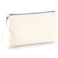 Natural-Light Grey - Front - Westford Mill Canvas Wristlet Pouch