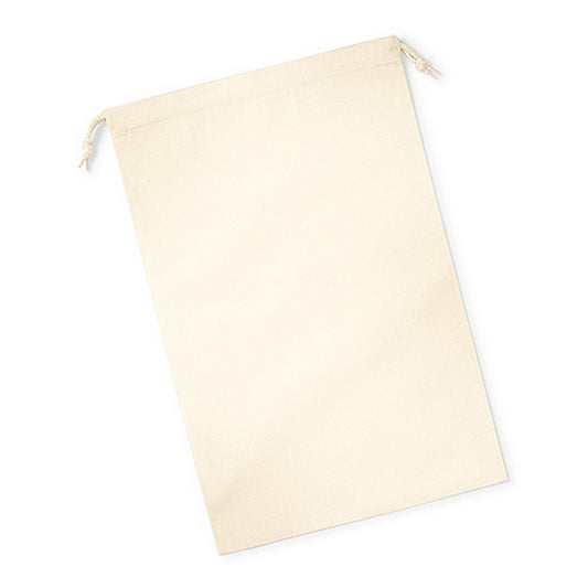 Natural - Front - Westford Mill Organic Premium Cotton Stuff Bag