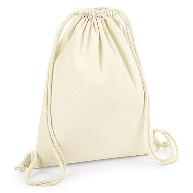 Natural - Front - Westford Mill Organic Premium Cotton Gym Sack