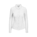 White - Front - AWDis So Denim Womens-Ladies Anna Knitted Long Sleeve Shirt
