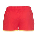 Red-Yellow - Back - Skinni Fit Womens-Ladies Retro Shorts