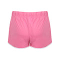 Bright Pink-White - Back - Skinni Fit Womens-Ladies Retro Shorts