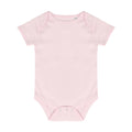 Pale Pink - Front - Larkwood Baby Boys-Girls Essential Short Sleeve Bodysuit