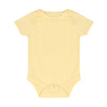 Pale Yellow - Front - Larkwood Baby Boys-Girls Essential Short Sleeve Bodysuit