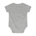 Heather Grey - Back - Larkwood Baby Boys-Girls Essential Short Sleeve Bodysuit