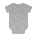 Heather Grey - Back - Larkwood Baby Boys-Girls Essential Short Sleeve Bodysuit