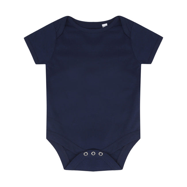 Navy - Front - Larkwood Baby Boys-Girls Essential Short Sleeve Bodysuit