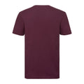 Burgundy - Back - Russell Mens Authentic Pure Organic T-Shirt