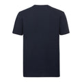 French Navy - Back - Russell Mens Authentic Pure Organic T-Shirt