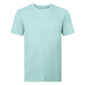 Aqua - Front - Russell Mens Authentic Pure Organic T-Shirt