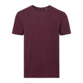 Burgundy - Front - Russell Mens Authentic Pure Organic T-Shirt