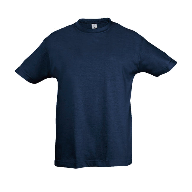 Denim - Front - SOLS Kids Regent Short Sleeve T-Shirt