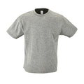 Grey Marl - Front - SOLS Kids Regent Short Sleeve T-Shirt