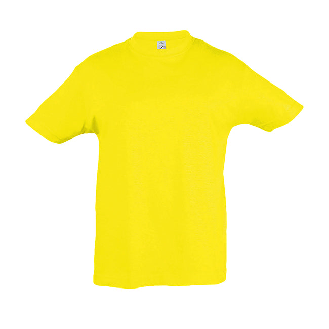 Lemon - Front - SOLS Kids Regent Short Sleeve T-Shirt
