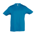 Aqua - Front - SOLS Kids Regent Short Sleeve T-Shirt