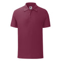 Burgundy - Front - Fruit Of The Loom Mens Tailored Poly-Cotton Piqu Polo Shirt