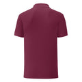 Burgundy - Back - Fruit Of The Loom Mens Tailored Poly-Cotton Piqu Polo Shirt