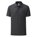 Dark Heather - Front - Fruit Of The Loom Mens Tailored Poly-Cotton Piqu Polo Shirt