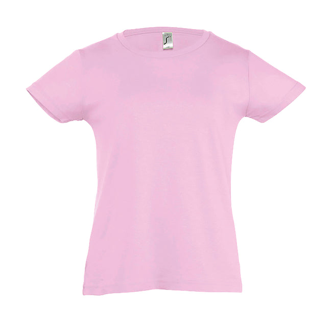 Orchid Pink - Front - SOLS Girls Cherry Short Sleeve T-Shirt