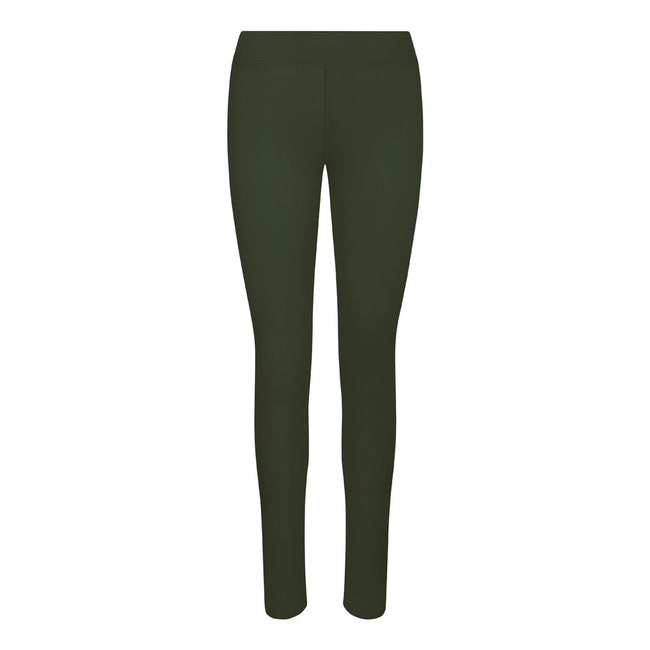 Combat Green - Front - AWDis Just Cool Womens Girlie Workout Leggings