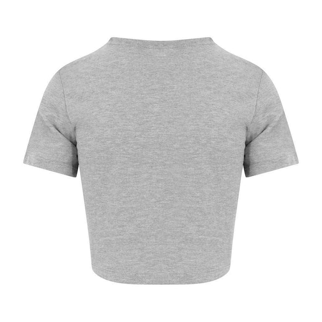 Heather Grey - Back - AWDis Just Ts Womens Girlie Tri-Blend Cropped T-Shirt