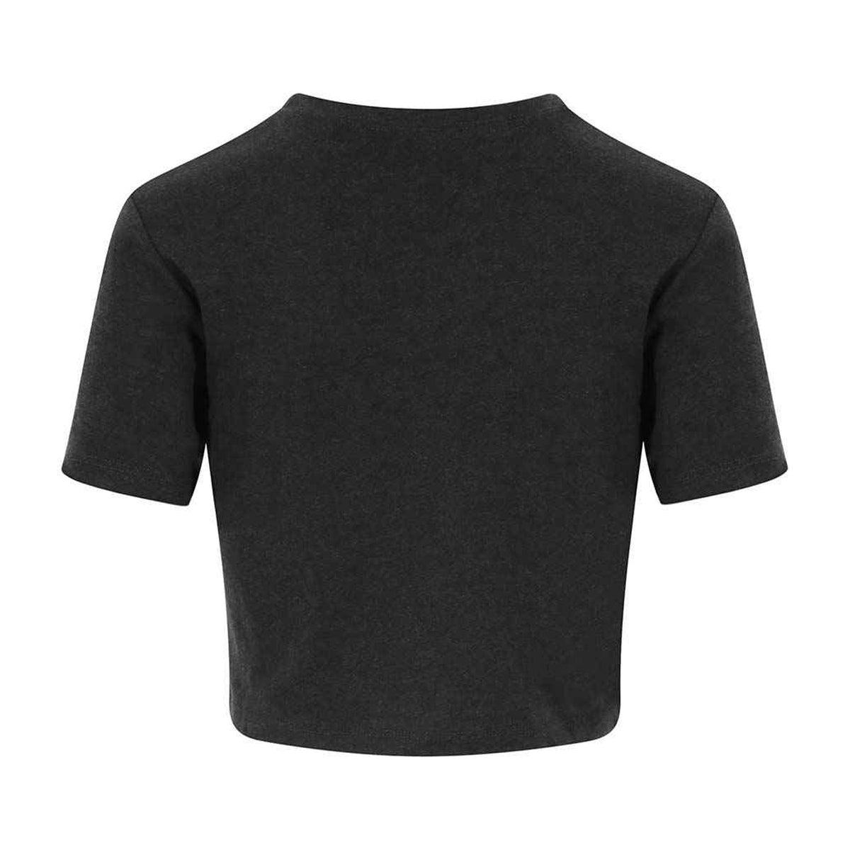 Heather Black - Back - AWDis Just Ts Womens Girlie Tri-Blend Cropped T-Shirt