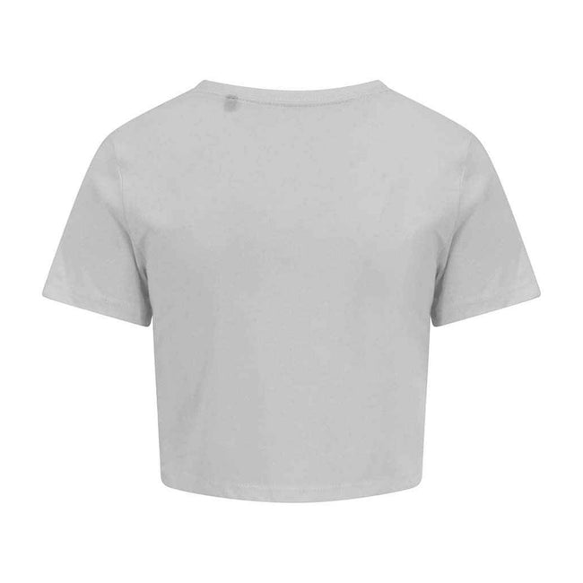 Solid White - Back - AWDis Just Ts Womens Girlie Tri-Blend Cropped T-Shirt