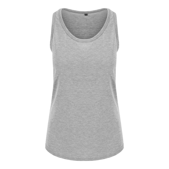 Heather Grey - Front - AWDis Just Ts Womens Girlie Tri-Blend Vest