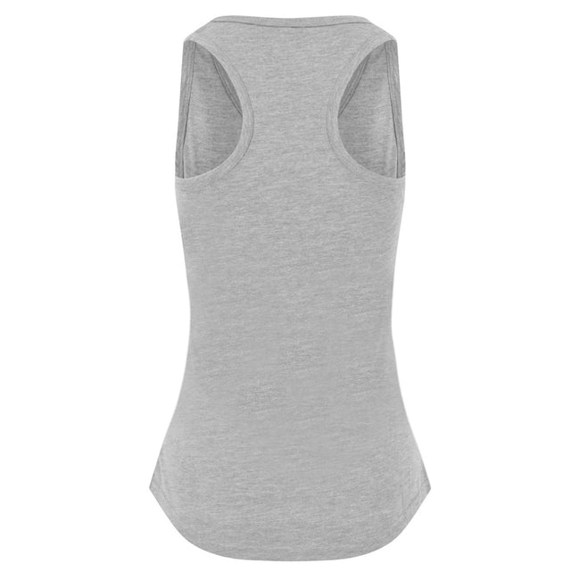 Heather Grey - Back - AWDis Just Ts Womens Girlie Tri-Blend Vest