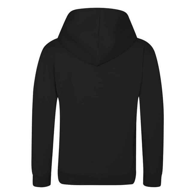 Jet Black - Back - AWDis Just Hoods Kids Sports Polyester Hoodie