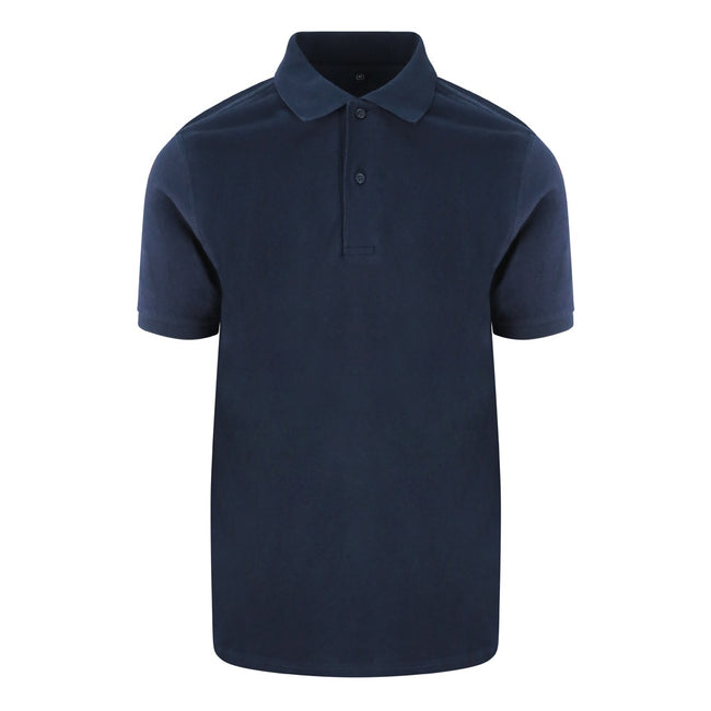 Navy - Front - AWDis Just Polos Mens Stretch Pique Polo Shirt
