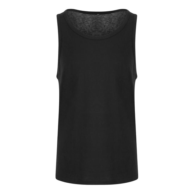 Solid Black - Front - AWDis Just Ts Mens Tri-Blend Vest