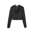 Dark Grey Heather - Back - Bella + Canvas Ladies Cropped Hoodie