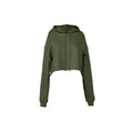 Military Green - Front - Bella + Canvas Ladies Cropped Hoodie