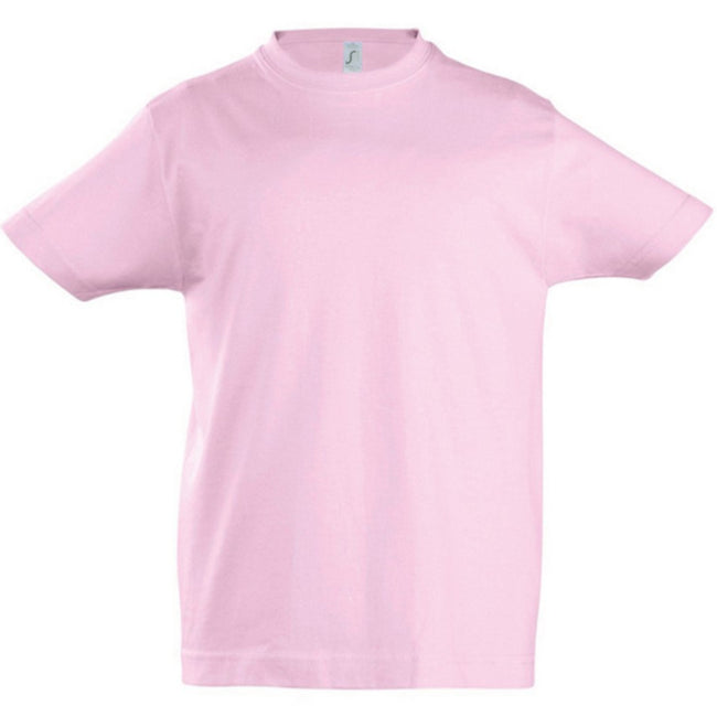 Medium Pink - Front - SOLS Kids Unisex Imperial Heavy Cotton Short Sleeve T-Shirt