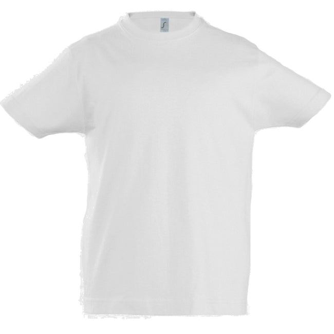 White - Front - SOLS Kids Unisex Imperial Heavy Cotton Short Sleeve T-Shirt
