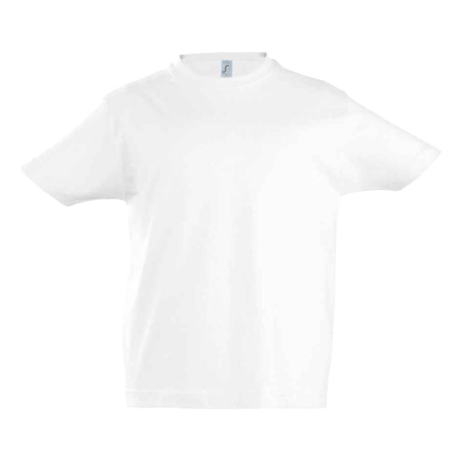 Absolute White - Front - SOLS Kids Unisex Imperial Heavy Cotton Short Sleeve T-Shirt