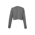 Deep Heather - Back - Bella + Canvas Ladies Cropped Sweatshirt