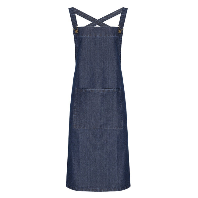 Indigo Denim - Front - Premier Cross Back Barista Bib Apron