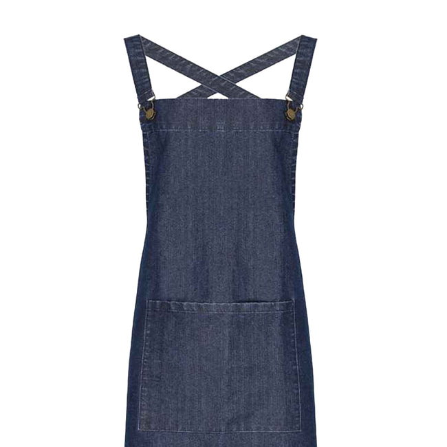 Indigo Denim - Back - Premier Cross Back Barista Bib Apron