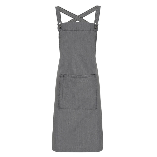 Grey Denim - Front - Premier Cross Back Barista Bib Apron
