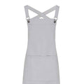 Silver - Back - Premier Cross Back Barista Bib Apron