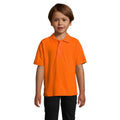 Orange - Back - SOLS Kids Unisex Summer II Pique Polo Shirt